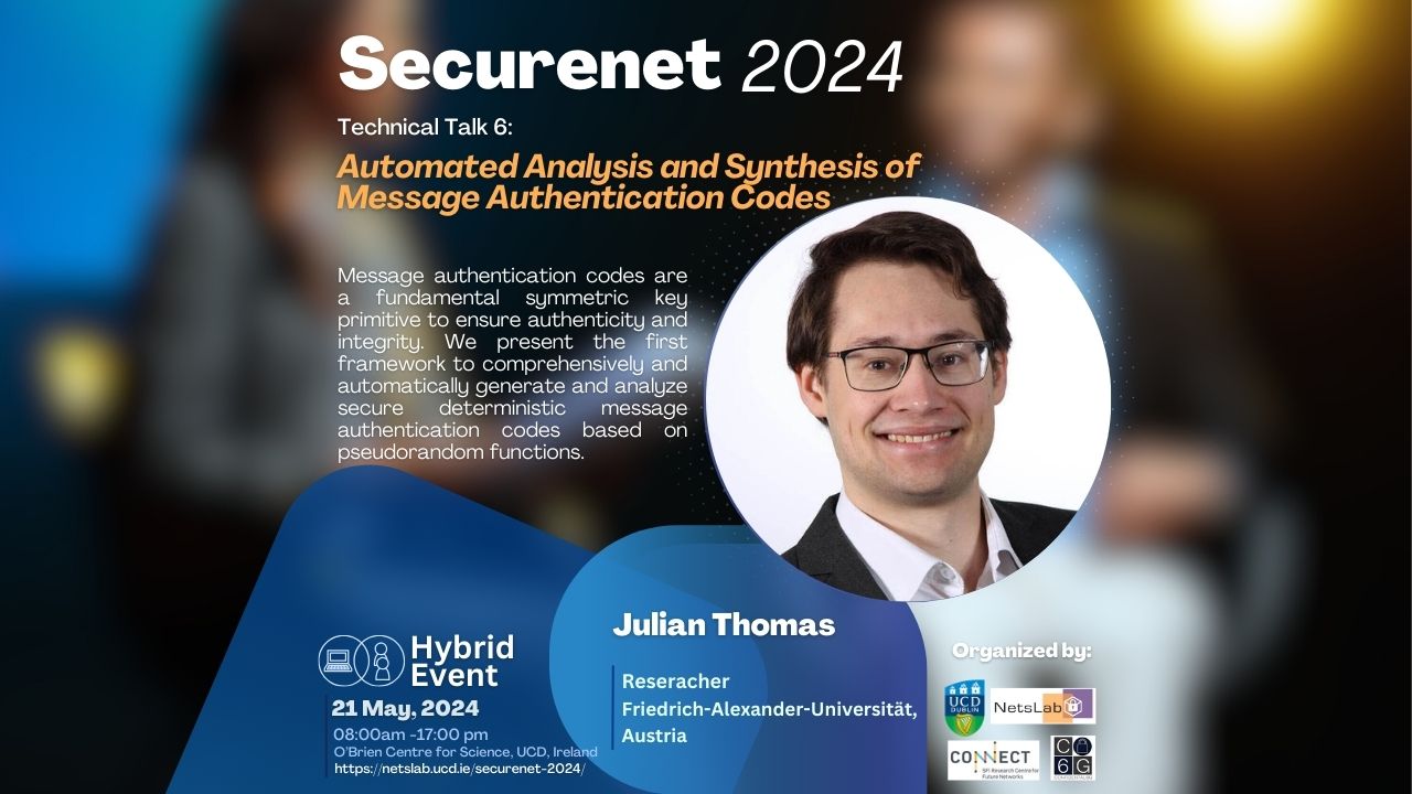 Automated Analysis and Synthesis of Message Authentication Codes - Julian Thomas